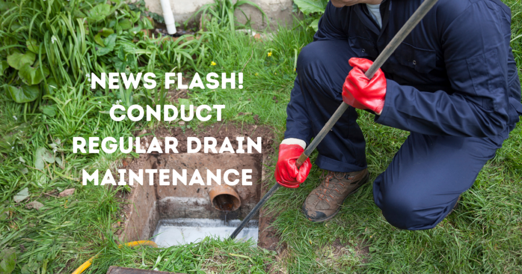 flood prevention, clearing a storm drain